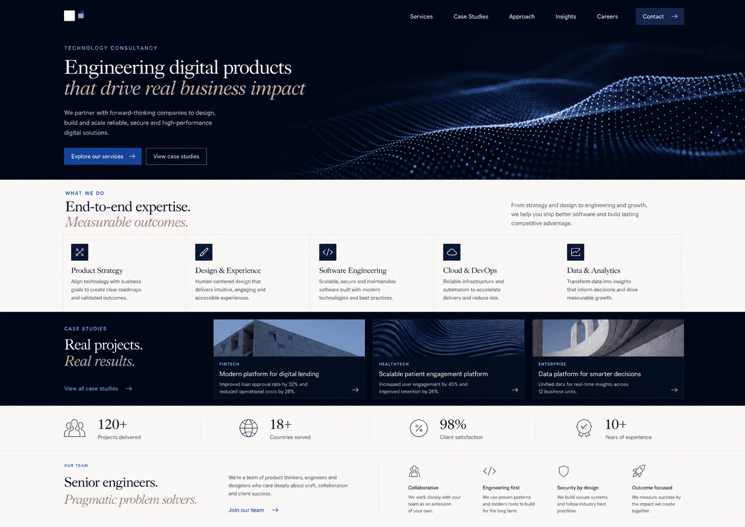 Technology consultancy website